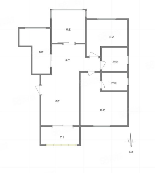 渝能长悦府3室2厅2卫105.9㎡南北89万