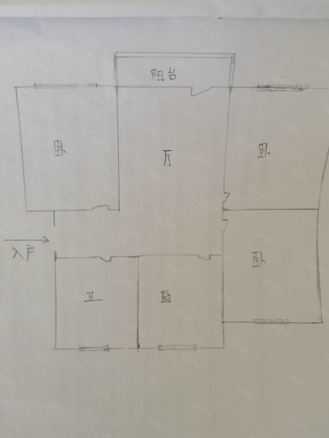 林栖园3室1厅1卫100㎡南北38万