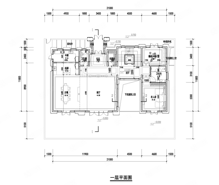 万达长安龙胤(别墅)5室5厅5卫555.43㎡南北7000万