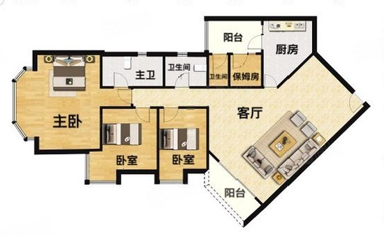 锦城花园 东南向 159方四房 证过五年 东风东学位,锦城花园-广州58