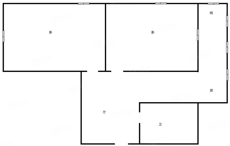 九江街小区(九江街4号-26号(双号))2室1厅1卫60㎡南北54.8万