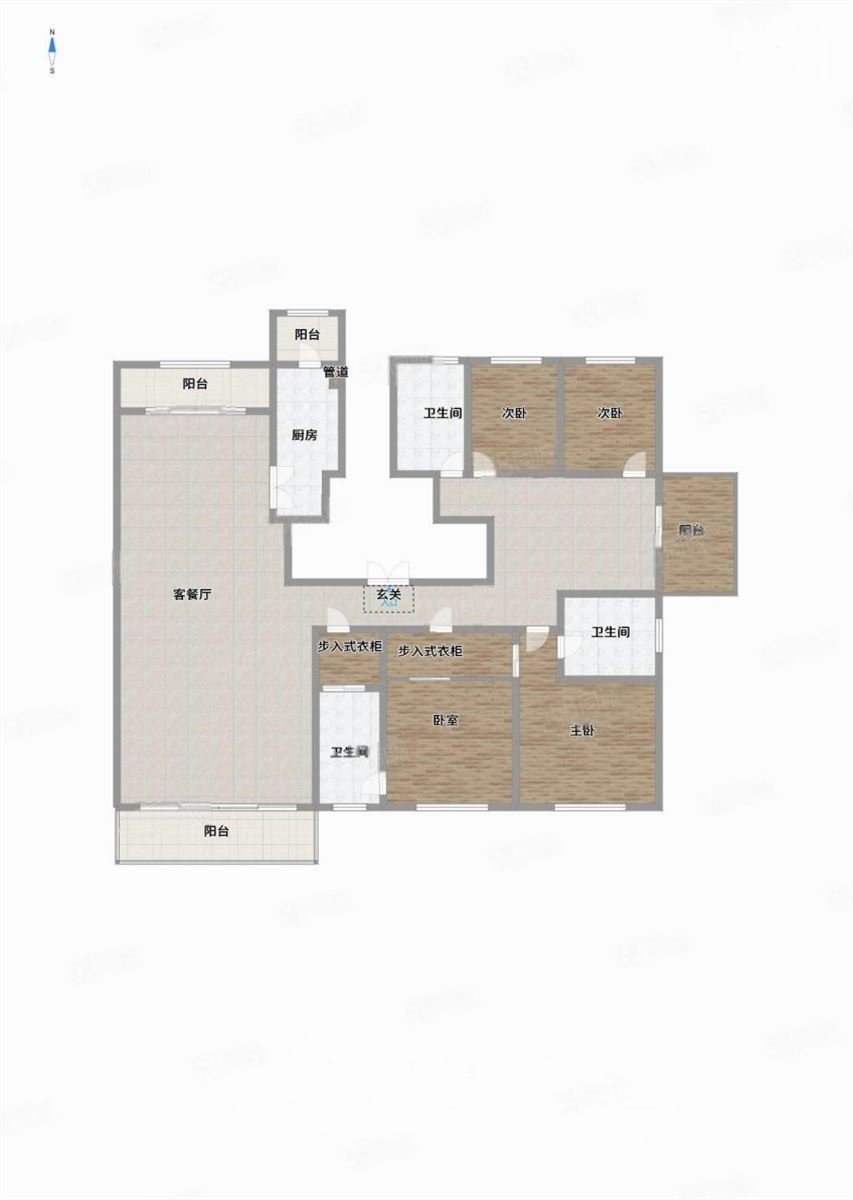 紫园4室3厅3卫325.43㎡南北380万