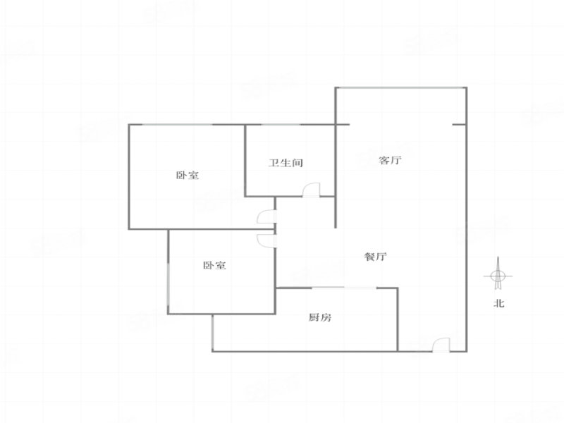 山千院东苑2室2厅1卫73.27㎡北80万