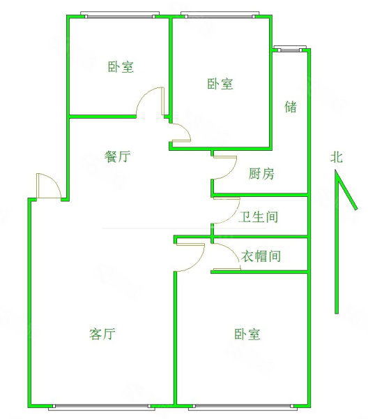 金泰园3室2厅2卫143㎡南北83万