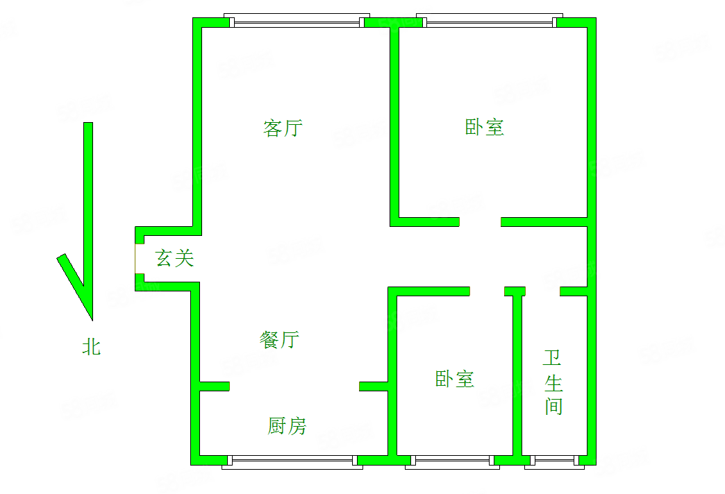 远鹏香林郡2室1厅1卫109㎡南北110万