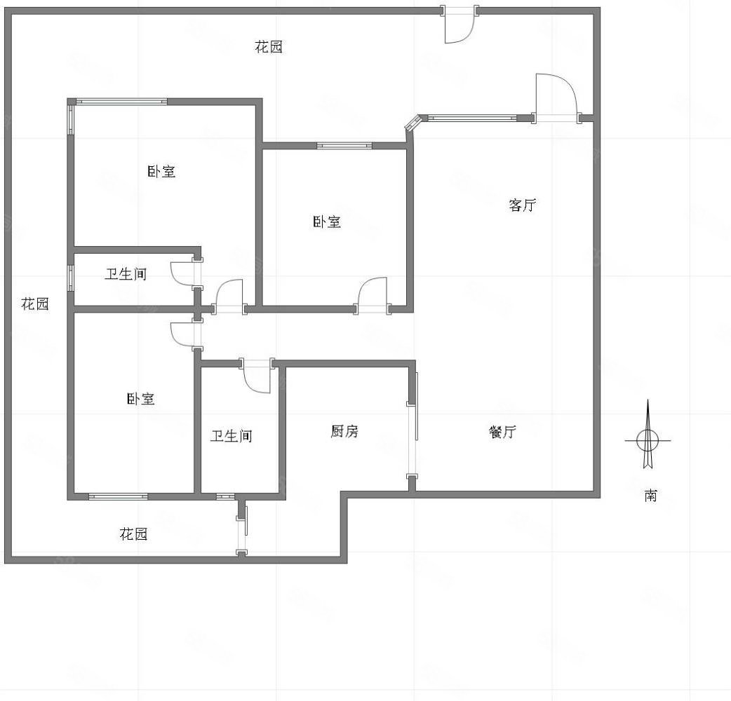中建瑜和城二期(建城路245号)3室2厅1卫93㎡北82万