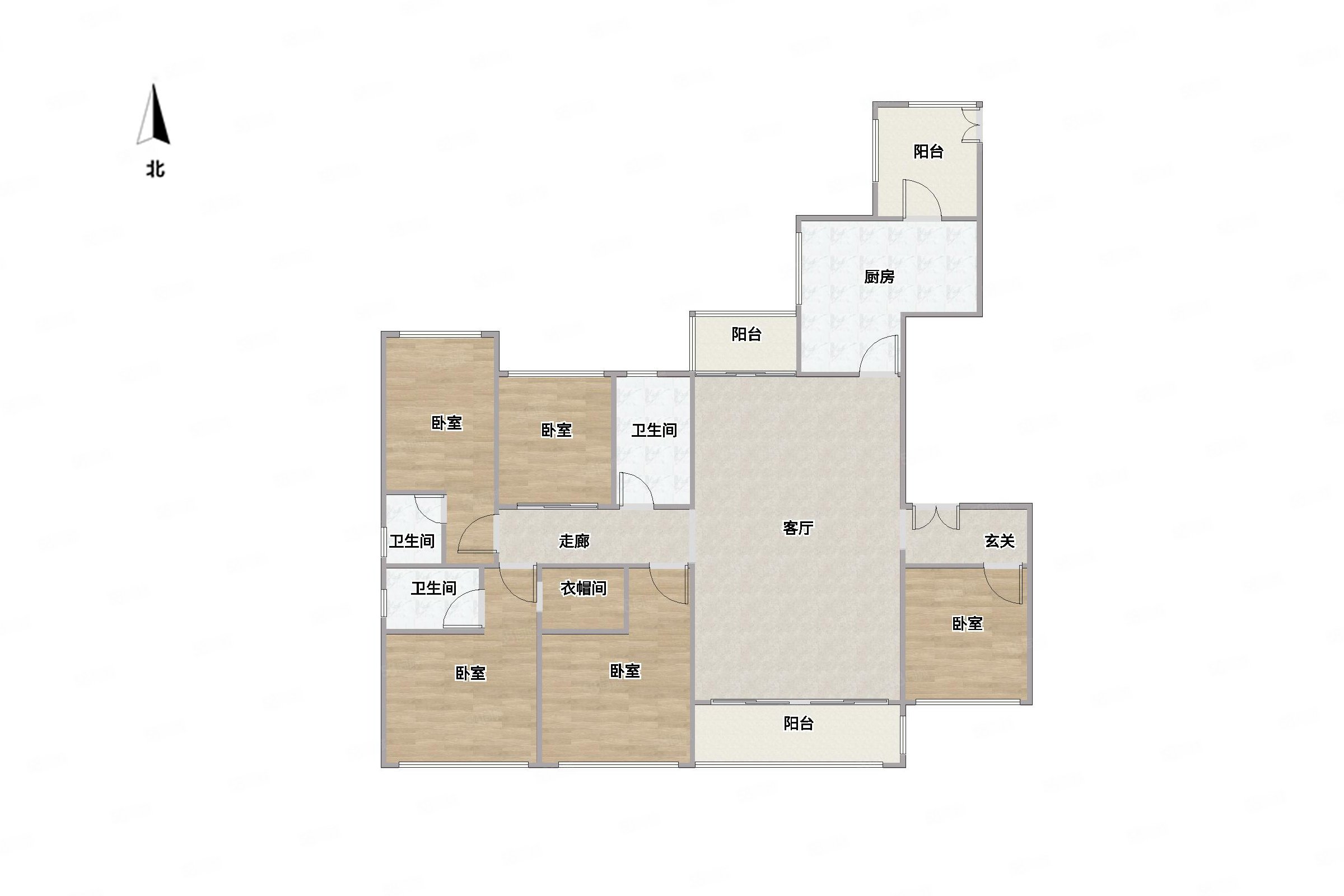 中海九号公馆5室2厅3卫183.66㎡南0万