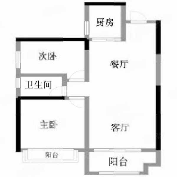 华宇银座2室2厅1卫82.98㎡南北41.8万