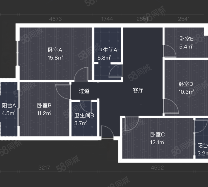 银龙广场3室2厅2卫112.01㎡东西408万