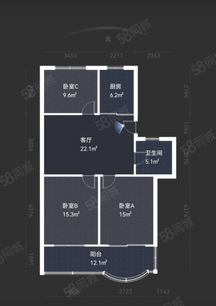 富民新村(海门)3室1厅1卫95㎡南119万