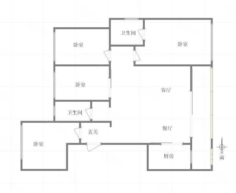 北大资源紫境府(二期)4室2厅2卫162㎡南北190万