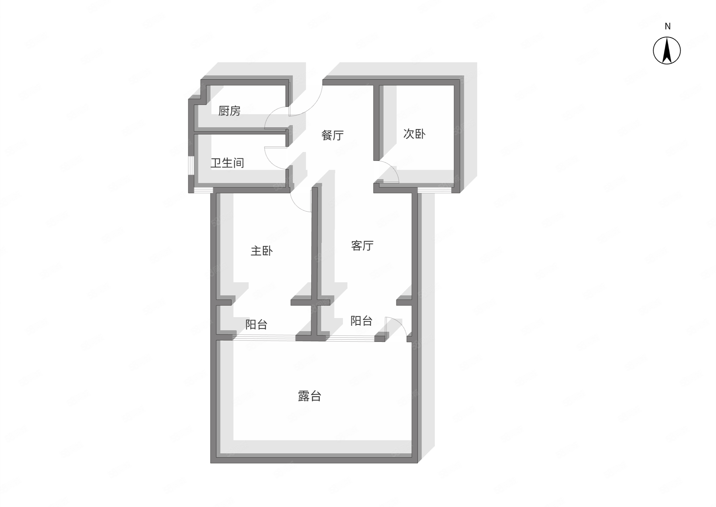 中南世纪城(崇川北区)2室2厅1卫106.82㎡南178.8万