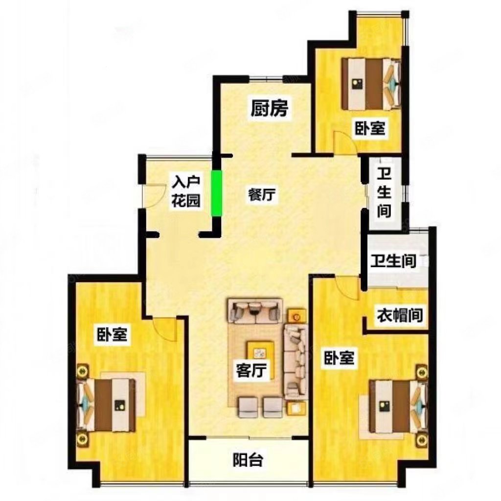 金域中央街区23室2厅2卫142.96㎡南506万