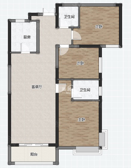 诚城常青藤3室2厅2卫120㎡南北72.8万