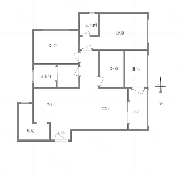 世茂茂悦府(三期)4室2厅2卫120.41㎡北188万