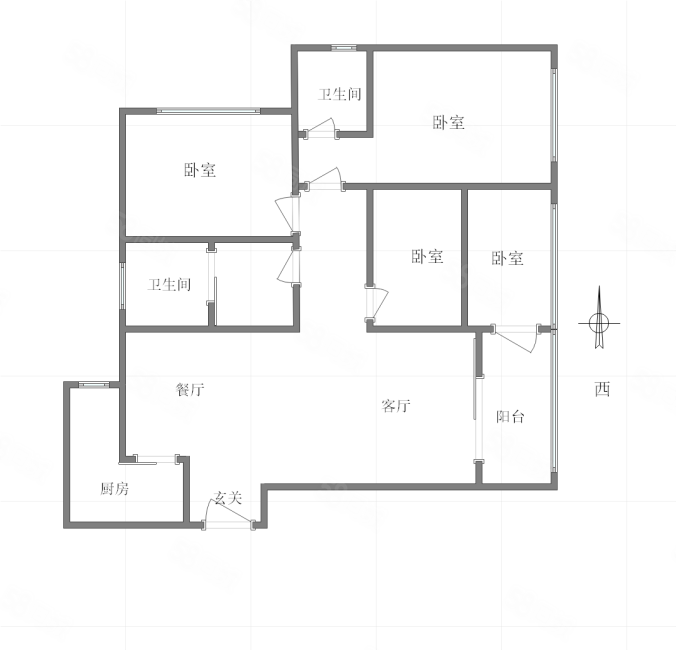 世茂茂悦府(三期)4室2厅2卫120.41㎡北188万