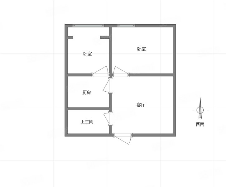 南城丽居2室1厅1卫45㎡西南48万