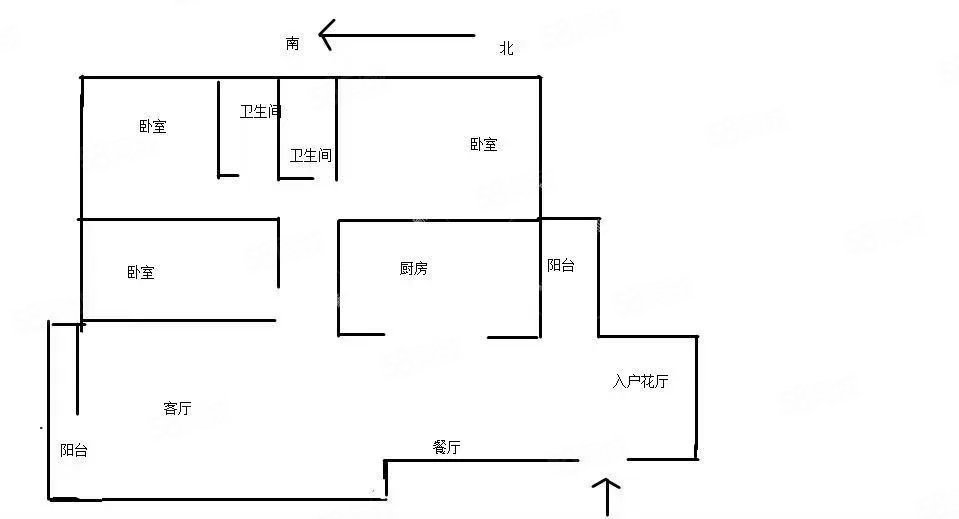香颂美地3室2厅2卫120㎡南北84.8万