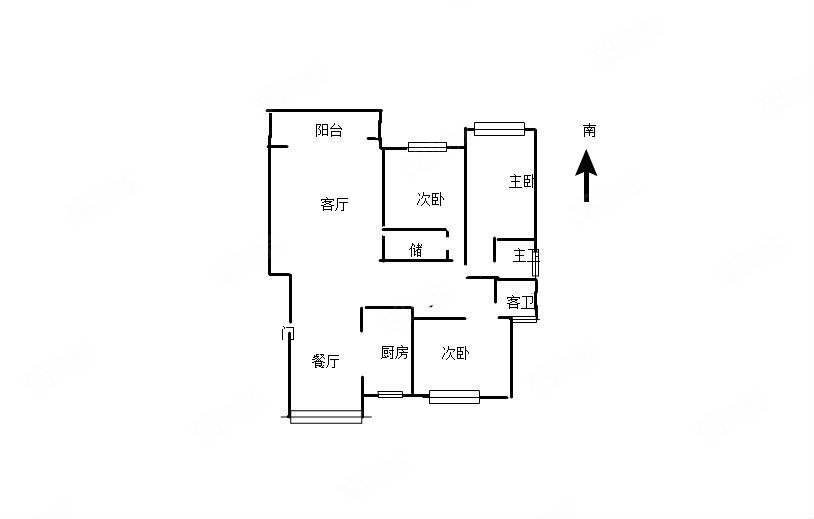 常青藤小城3室2厅2卫132㎡南345万