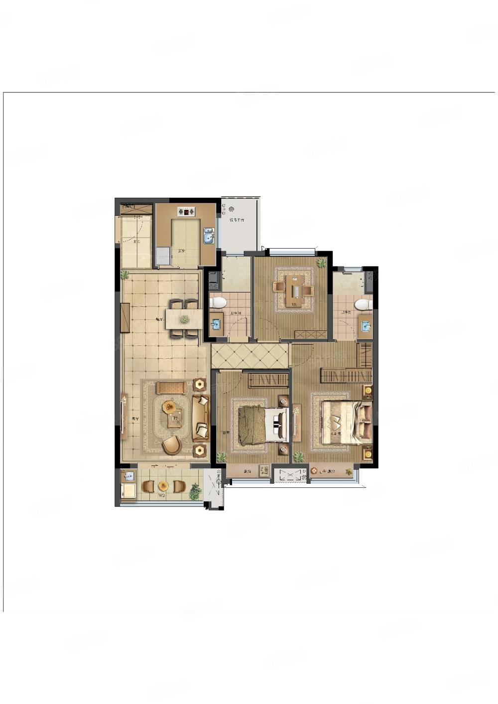 丽海城市花园2室1厅1卫64㎡南北15.8万