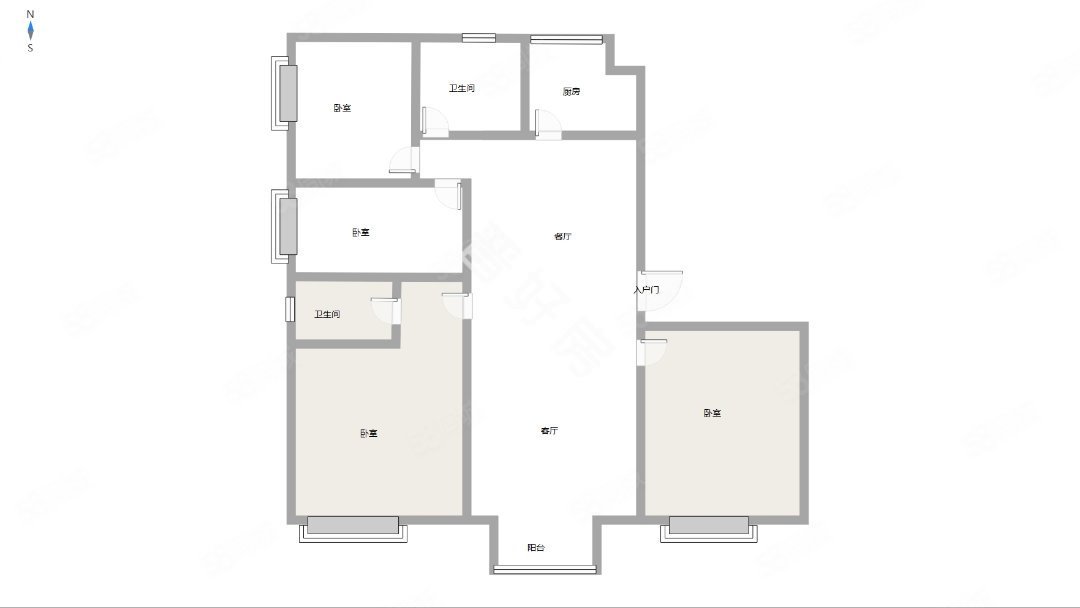 兰煜花园4室2厅2卫168㎡南北165万