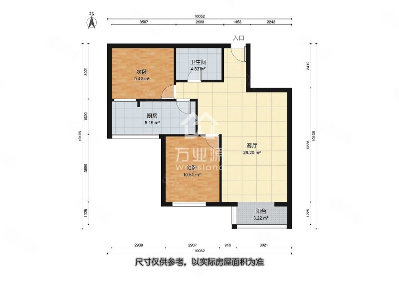 贻成尚北2室2厅1卫92㎡南76万