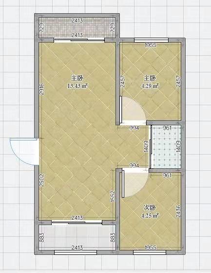 安欣家园2室2厅1卫66㎡南北25万