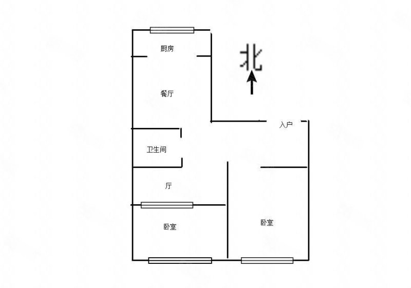 三丰小区2室2厅1卫72㎡南北11万