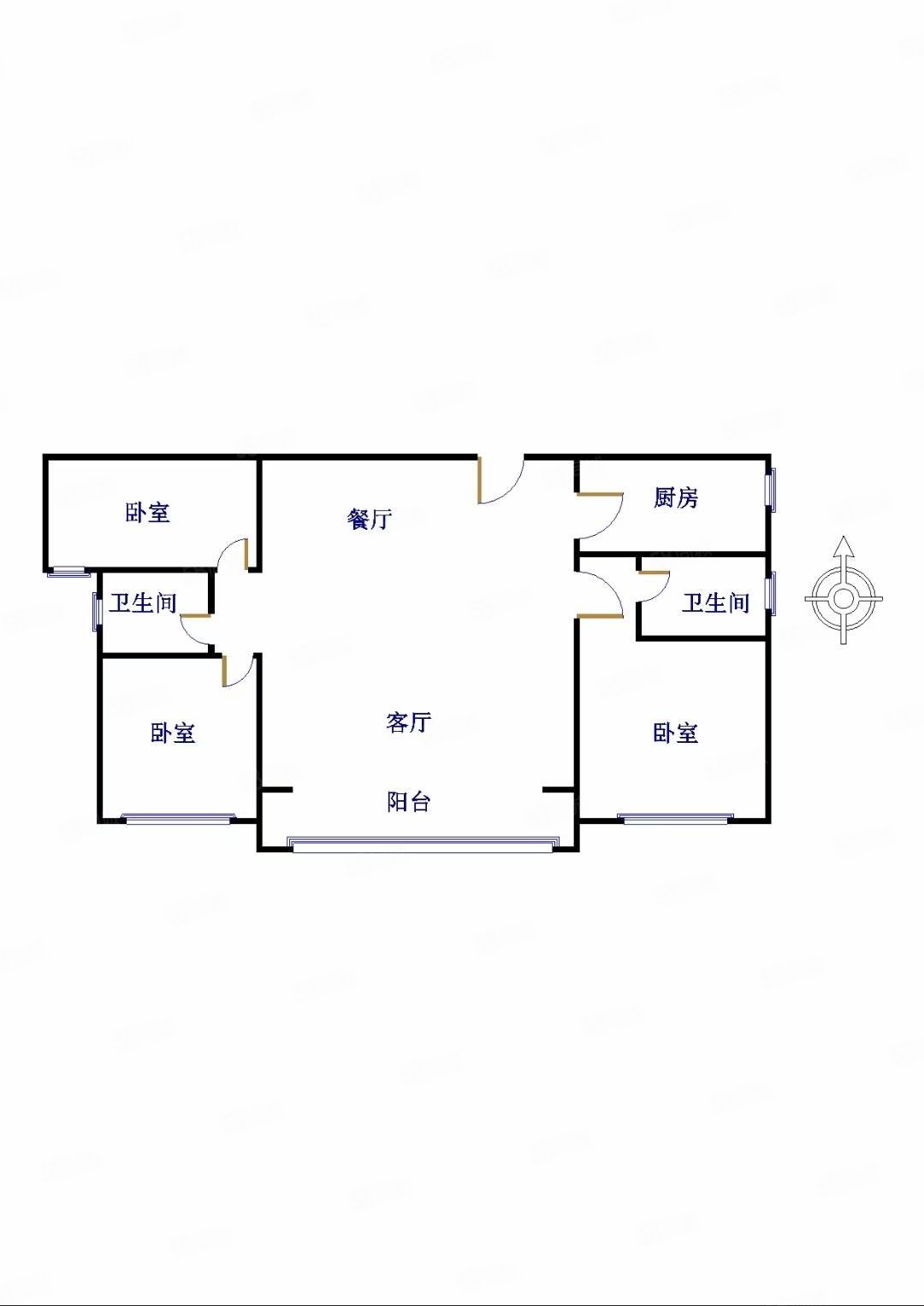 保利堂悦3室2厅1卫94㎡南北67万