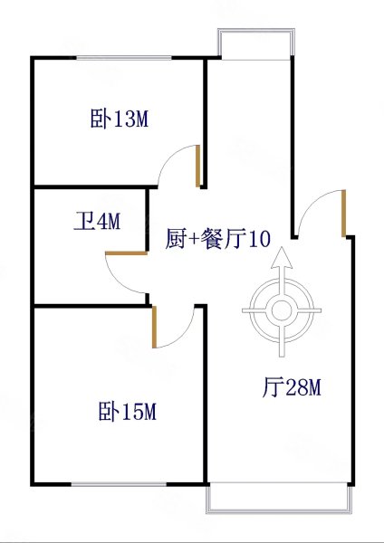 福城家园2室1厅1卫62㎡南39.8万