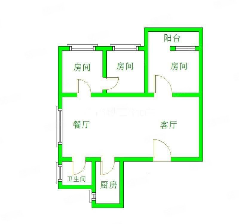 北门外正街16-24号小区3室2厅1卫78㎡南北42万