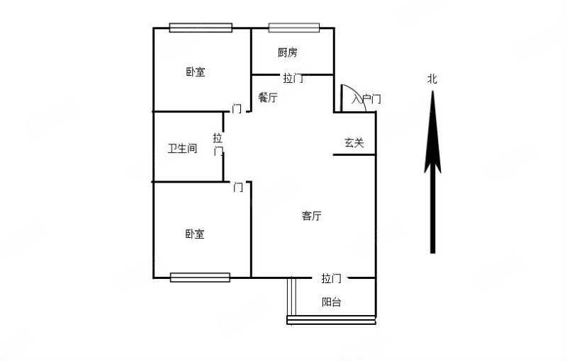 保利上林湾岸香2室1厅1卫88.53㎡南北65万