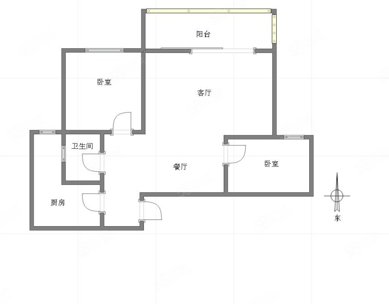 首钢美利山公园城市2室2厅1卫87.48㎡南102万