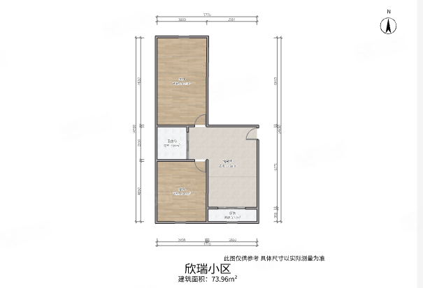 瑞欣小区2室1厅1卫73.96㎡东南31万