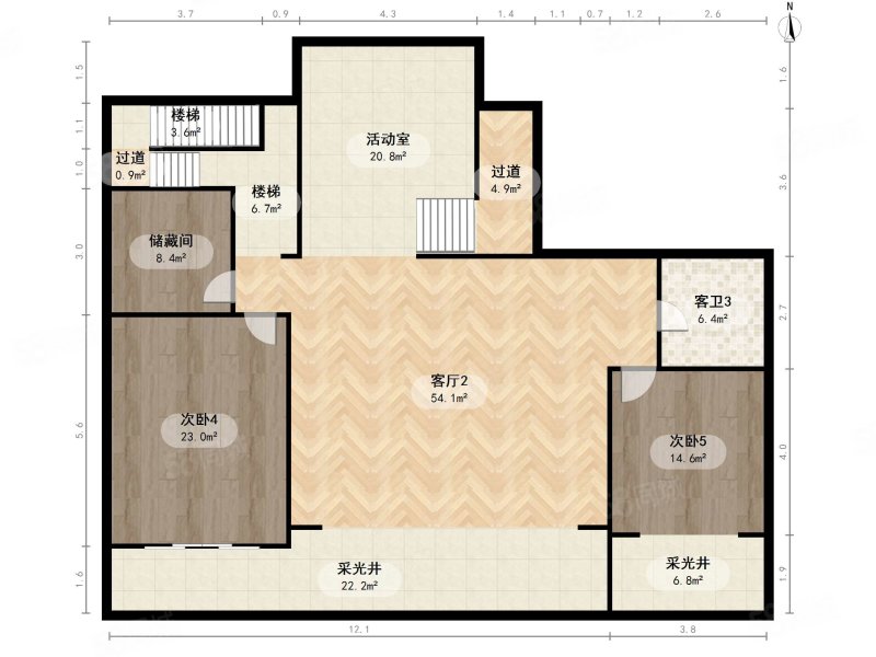 香山壹号院4室2厅3卫226㎡南北3600万