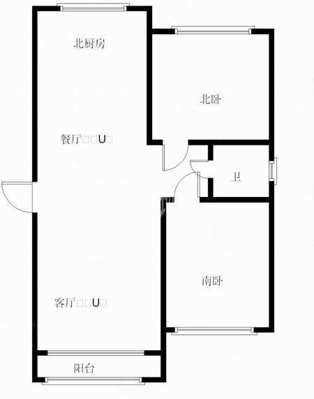 屹馨百合社区2室1厅1卫84.07㎡南北55万