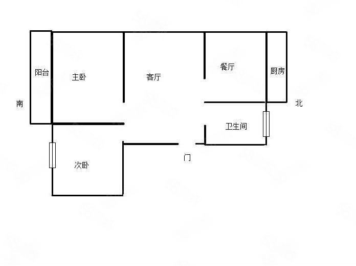 金泽苑商住楼2室2厅1卫76.55㎡南北33.6万