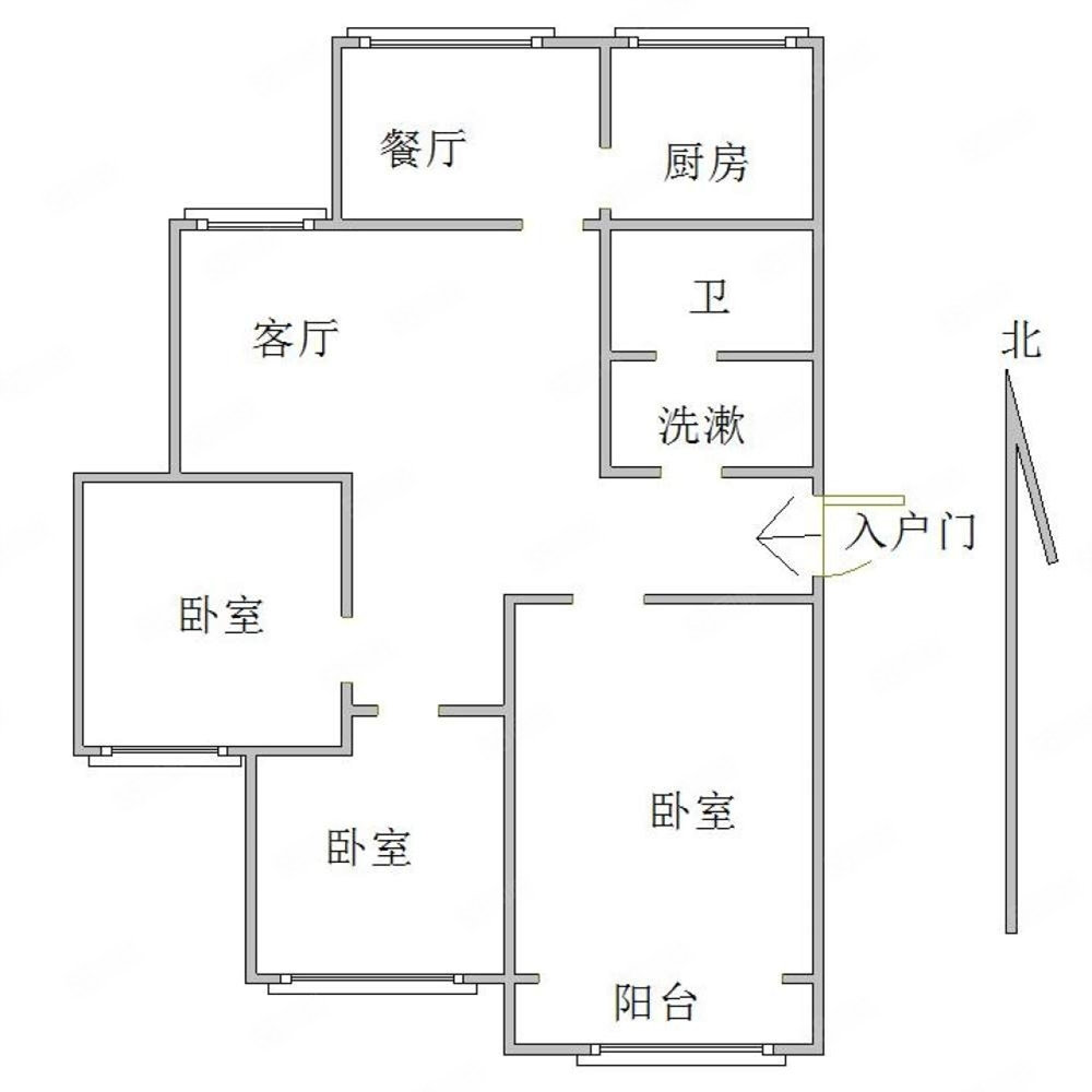 桃李苑3室2厅1卫110㎡南68万