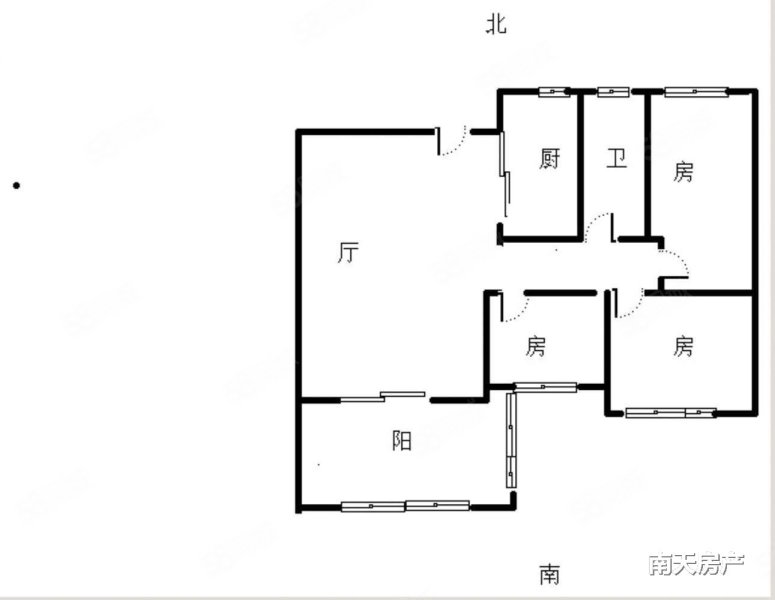 景瑞望府3室2厅1卫89㎡南180万