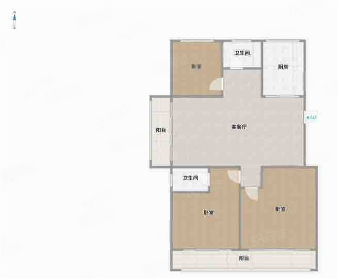 新东升福园3室2厅2卫137㎡南158万