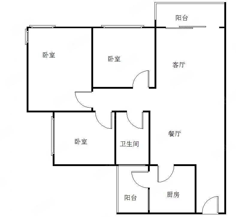 银星雅苑3室2厅1卫60㎡南北49.9万