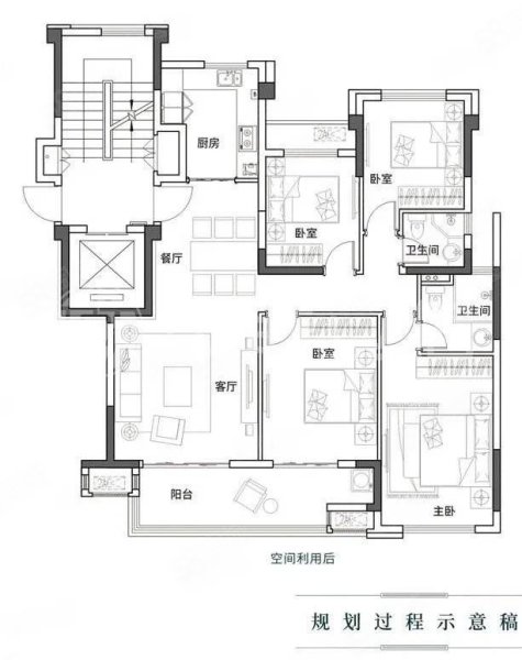 保利紫荆公馆4室2厅2卫121㎡南北145万