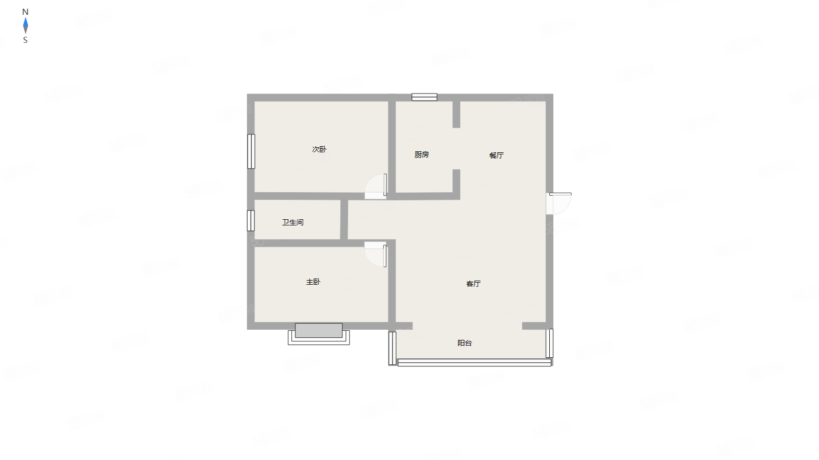 东苑小区3室2厅1卫86㎡南北36.6万
