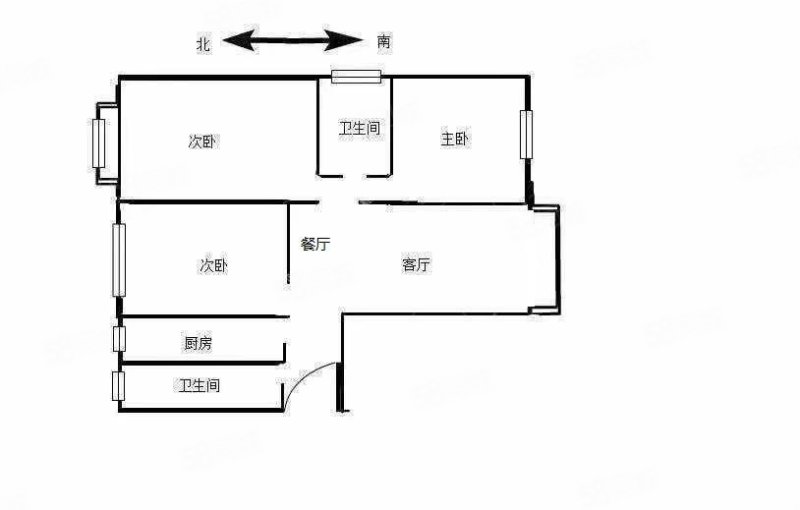 新月花园3室2厅2卫117.01㎡南北269万