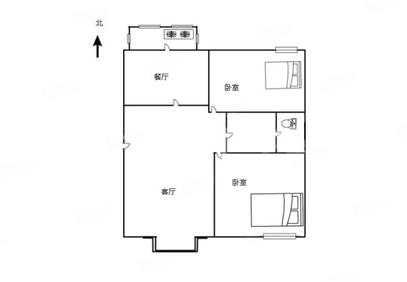 东方嘉苑2室1厅1卫94.5㎡南北43万