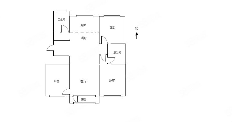 万科中德国际社区3室1厅1卫117.27㎡南北95万