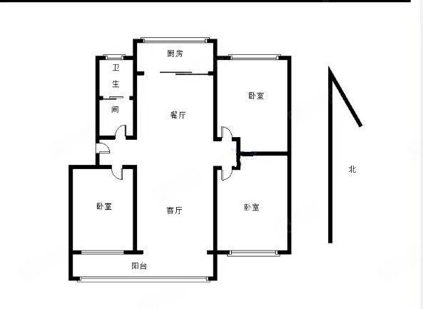 新达小区3室2厅1卫110㎡南北69万