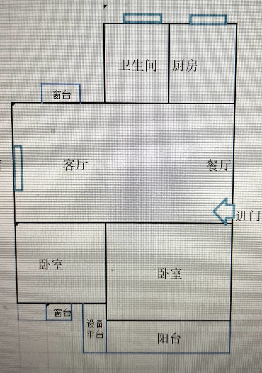 弘业城市花园2室1厅1卫80㎡南北76万