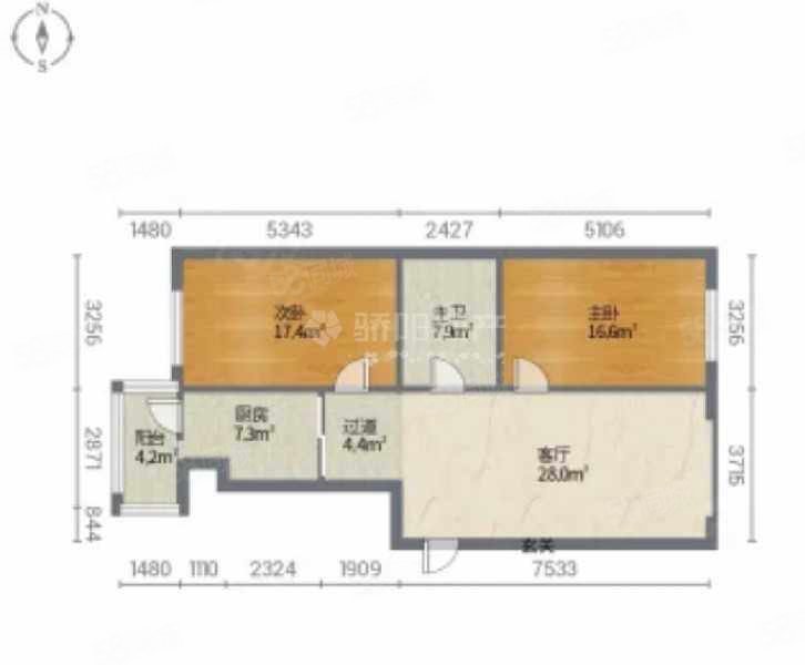 会展家园小区2室1厅1卫116㎡东西90万