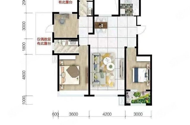 兴龙凤凰城3室2厅127㎡69万二手房图片